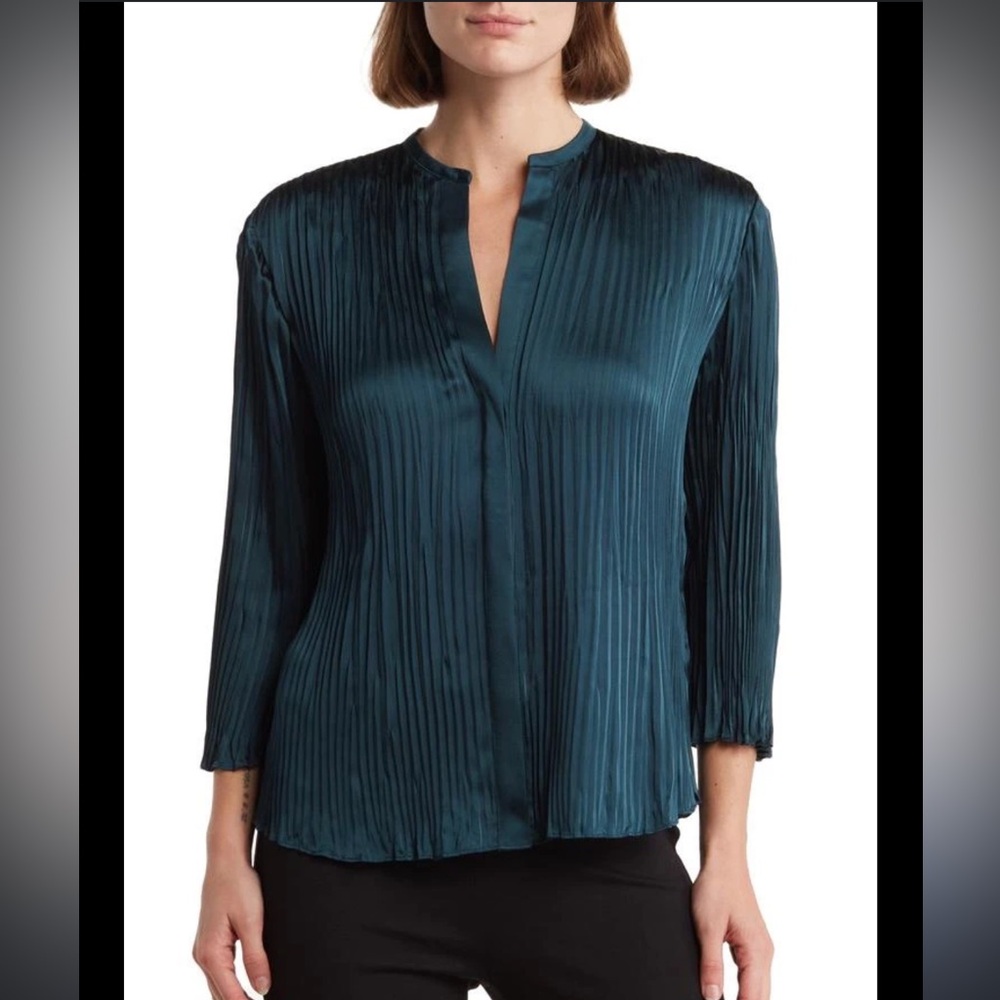 Brand New Vince Pleated Satin Shirt